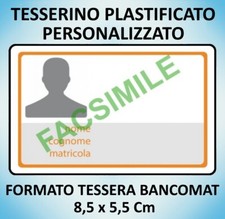 2x Tessera badge plastificata