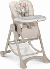 Cam Seggiolone Pappa 6-36 Mesi Reclinabile con Ruote Beige - Campione