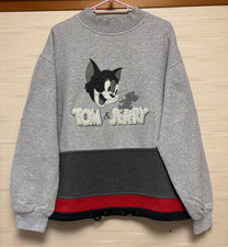 Felpa Iceberg Tom & Jerry vintage grigia con coulisse anni 90 rara dal Giappone