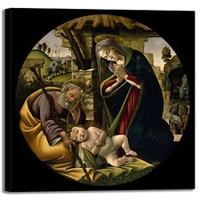 Botticelli adorazione Gesù design quadro stampa tela dipinto telaio arredo casa