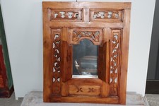 Specchio in legno lavorato INDIA etnico - cm 50x60