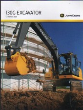 Foglietto brochure escavatore idraulico cingolato John Deere "130G"