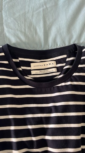 Zara shirt righe blu - zara, bianco
