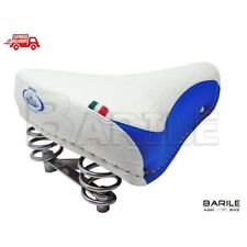Sella MONTEGRAPPA EXPORT Molle Bici Graziella - Bacchetta - Olanda Bianco / Blu