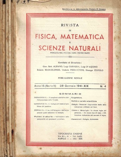 Rivista fisica matematica - fisica,,
