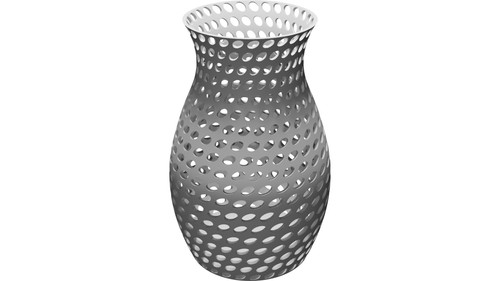 Vaso decorativo perforato - vaso,