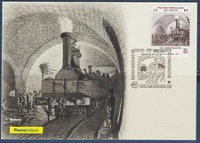 Italia 2021 Treni Motore a Vapore Ferrovie Locomotive Tunnel Trasporto Maxicard