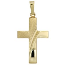 Ciondolo Croce D'Oro Con