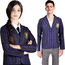 Giacca Divisa Scuola Nevermore Academy Costume Hallween Mercoledì Wednesday Ciao