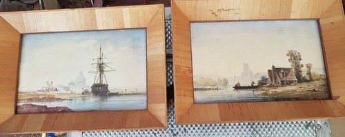 Coppia dipinti marina firmato - coppia,
