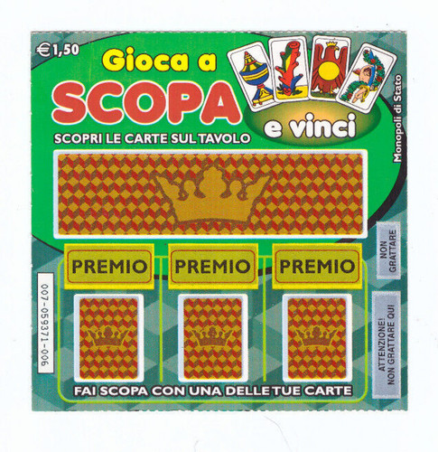Gratta vinci gioca scopa - vinci, a