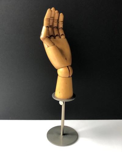 Wooden mannequin hand - wooden, stand