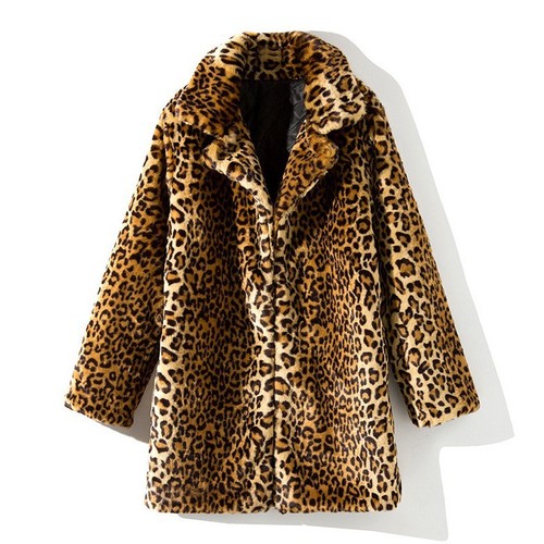 Cappotto lungo donna leopardo