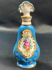 Bottiglia Profumo Porcellana di Limoges Decoro Floreale Policromo E Oro Sevres
