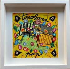 Opera incorniciata: Tavolozza pop Bruno Donzelli SERIGRAFIA Numerata 40x40