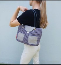 Borsetta Elegante Da Donna All'uncinetto Con Ricamo Sulla Tasche e Patta 