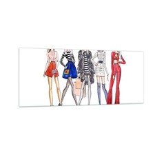 Quadro su Vetro 100x40cm Moda