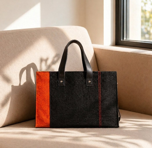 Borsa grande juta - borsa, con