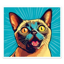 Popart Gatto Birmano, Adesivo