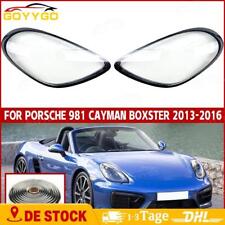 2x Vetro diffusore faro trasparente per Porsche 981 Cayman Boxster 2013-2016