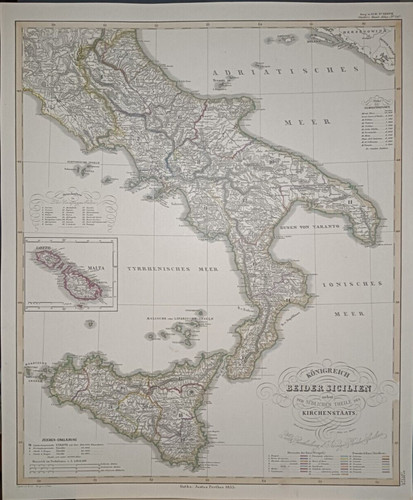 Antica carta sud italia - antica,