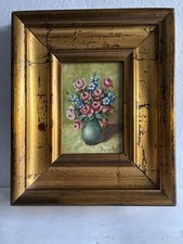Quadro olio tavola floreale - quadro,