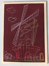 STRING ART QUADRO MULINO A VENTO CHIODI FILO BASE POLISTIROLO