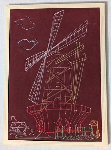String art quadro - quadro, mulino
