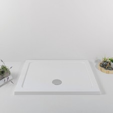 Piatto Doccia Acrilico Slim Quadrato Rettangolare Colore Bianco Spessore 4 cm