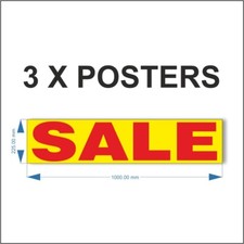 3 x POSTER DI VENDITA | Finestre negozio | Poster finestra | Poster vendita al dettaglio