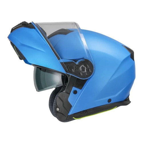 Casco modulare blu opaco con - casco,
