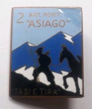 Distintivo 2° Artiglieria da Montagna Asiago Brigata Tridentina. Alpini