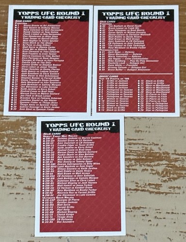 2009 topps ufc round 3 - 2009,