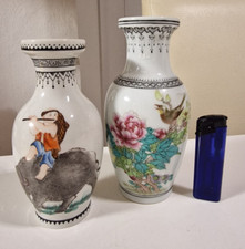 Vaso cinese uccellino - , fiori