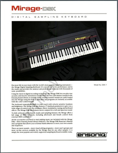 Ensoniq mirage dsk 1987 - ensoniq,