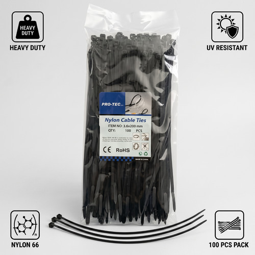 Fascette cablaggio nylon nere - cablaggio,