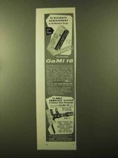 Pubblicità fotocamera Gami 16 1957 - L'ultimo risultato