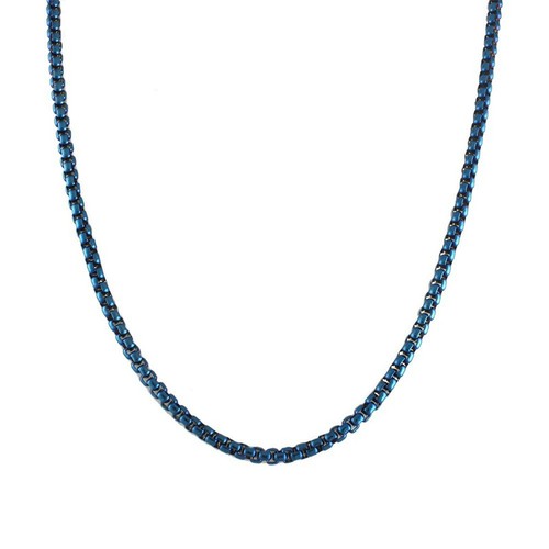 Collana catena rolo blu