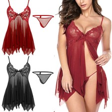 Sexy Lingerie Donna Seta Pizzo