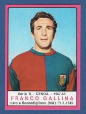 FIGURINA CALCIATORI PANINI 1967/68 REC/REMOVED - GALLINA - GENOA