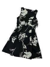 Abito donna Lauren Ralph Lauren senza maniche fantasia floreale taglia 4 nero