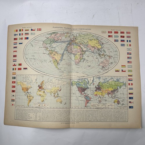 Planisfero politico mondo 1922