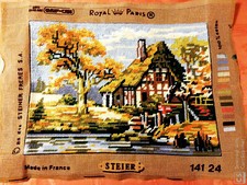 Quadro mezzo punto ricamato a mano della Royal Paris.cm 21x29 ORIGINALE