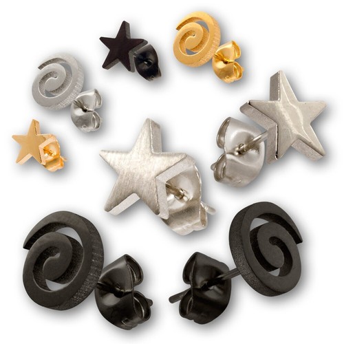 Orecchini acciaio inox spirale