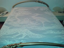 Copriletto Matrimoniale realizzato a mano all'uncinetto 100% cotone Bianca.