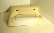 Appendi asciugamani fori a muro Impugnatura maniglia in plastica bianca vintage