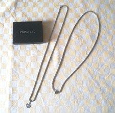 PROSTEEL Coppia Collana Uomo Donna unisex in acciaio a Catena tubolare Pesci