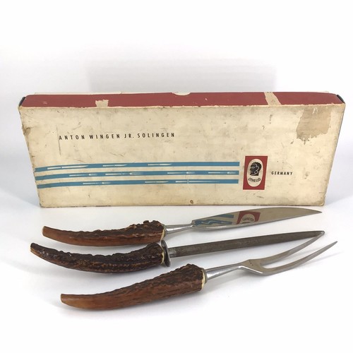 Set coltelli cervo intaglio