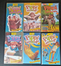 VHS PIPPI CALZELUNGHE lotto 2/3/4/5/6/7 iconic tv telefilm cult Astrid Lindgren