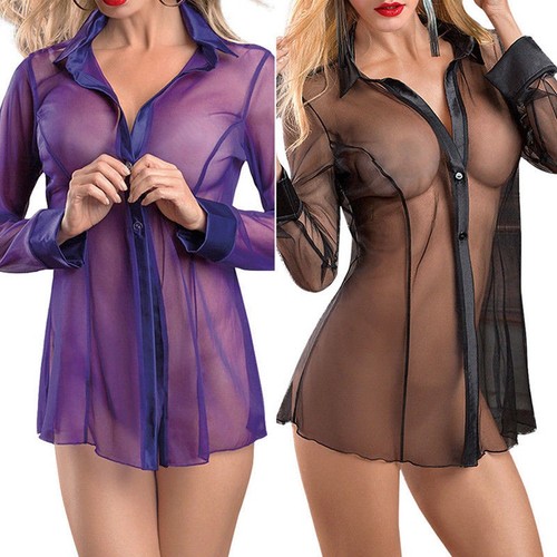 Sexy donna trasparente camicia - sexy,